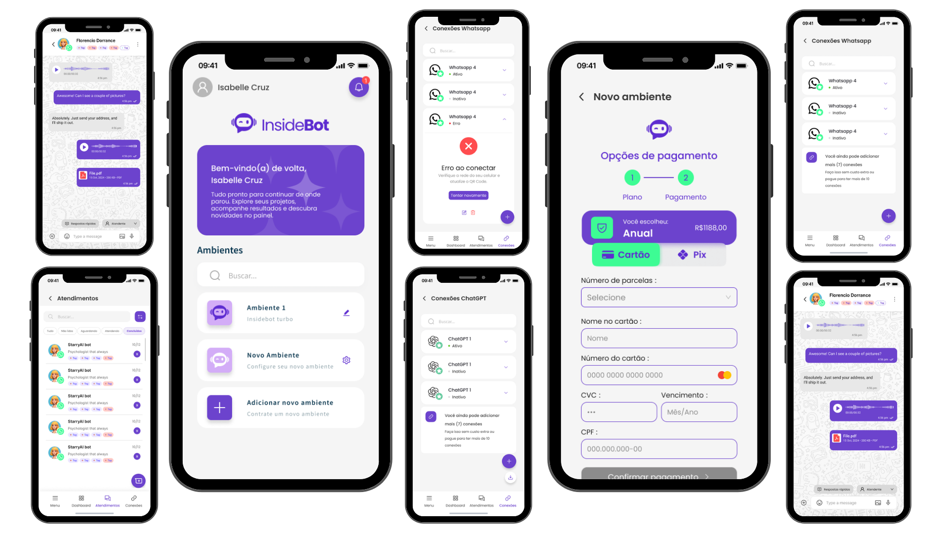InsideBot app — tela adicional